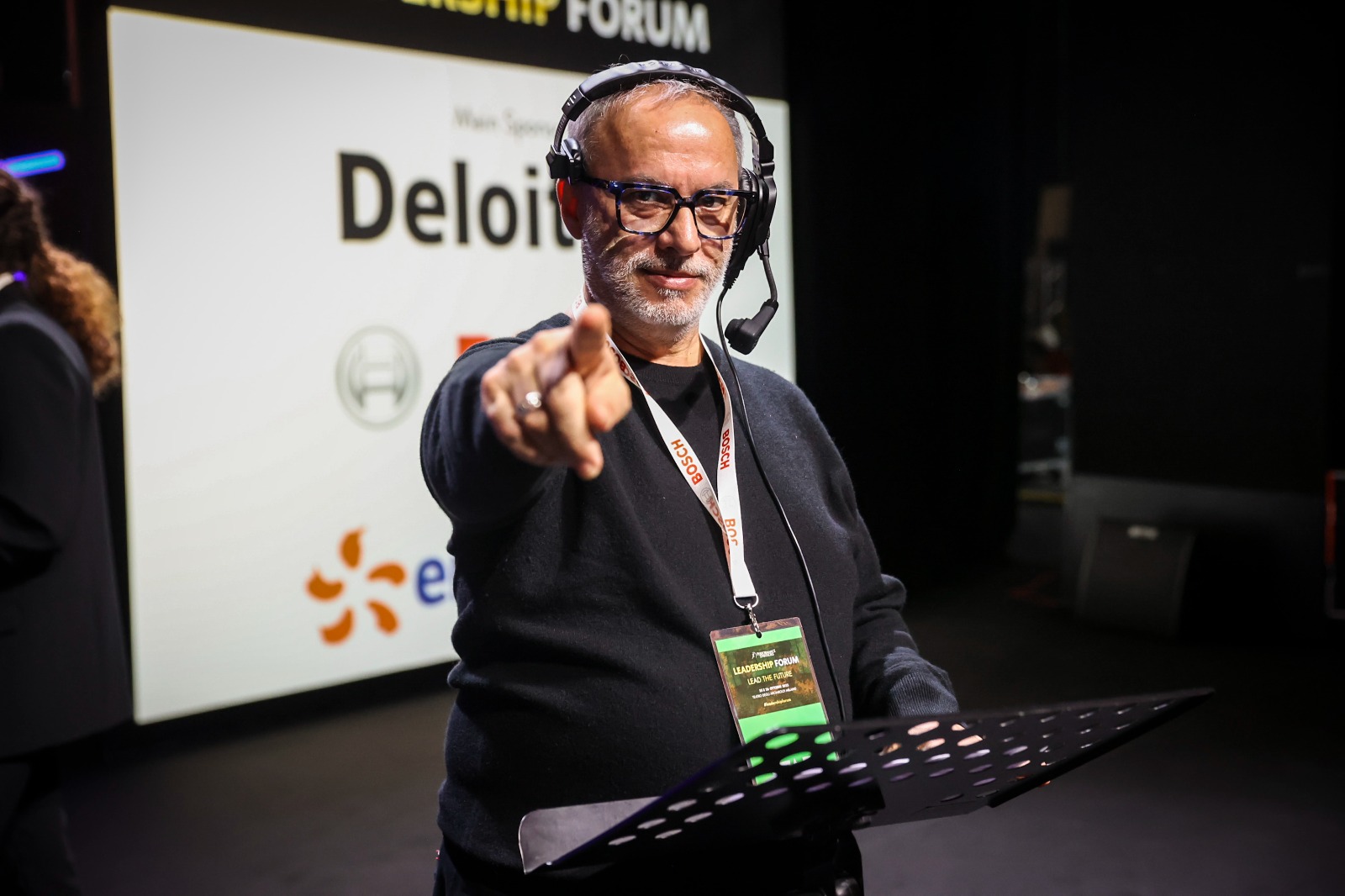 Stefano Massoli al lavoro durante un evento live